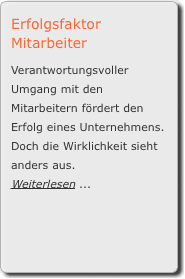 Erfolgsfaktor Mitarbeiter